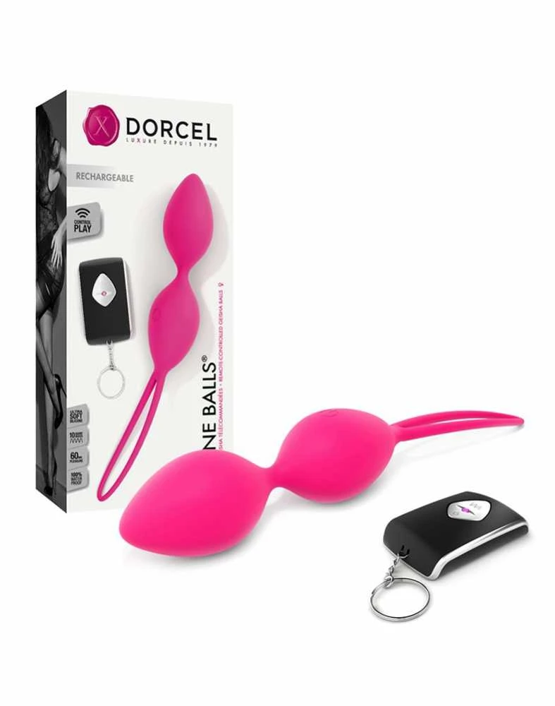 Marc Dorcel Divine Balls Purpuriniai vibruojantys geišų kamuoliukai