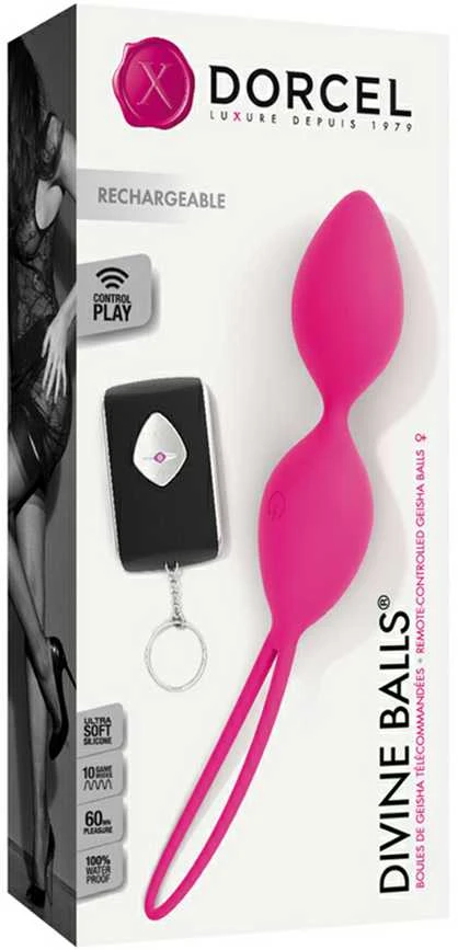Marc Dorcel Divine Balls Purpuriniai vibruojantys geišų kamuoliukai