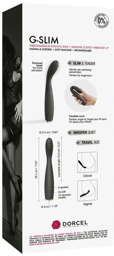 Marc Dorcel G-Slim G taško vibratorius juodas