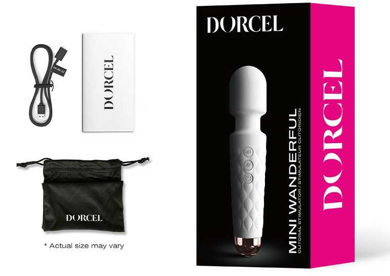 DORCEL Mini Wanderful Baltas wand su vibratorius masažui