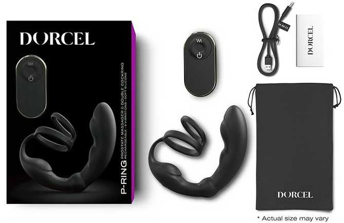 Marc Dorcel P-Ring prostatos masažuoklis su dvigubu varpos žiedu