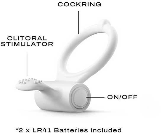 Marc Dorcel Power Clit Phospho fluorescencinis penio žiedas su vibruoja