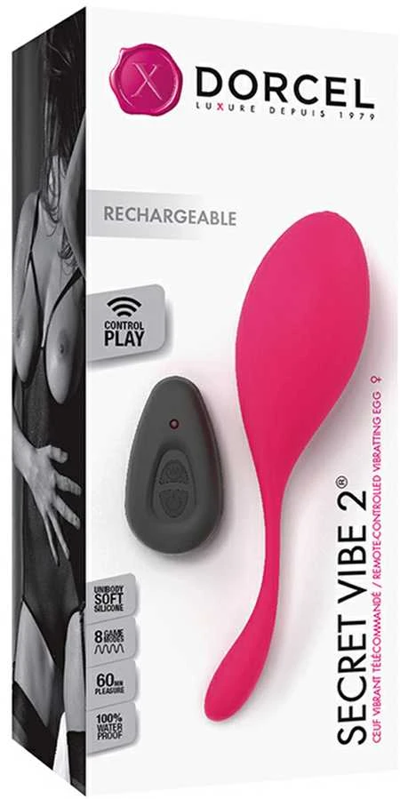 Marc Dorcel Secret Vibe 2 vibruojantis kiaušinis valdomas Rožinės bevieliu pultu