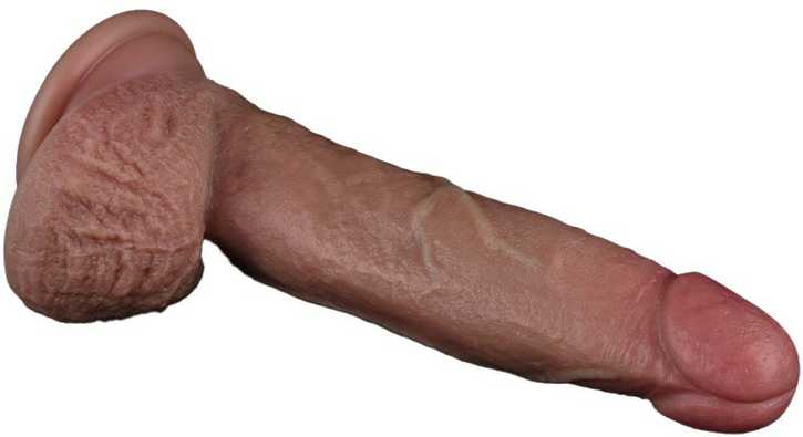 LoveToy 7 colių dvigubo sluoksnio silikoninis varpa
