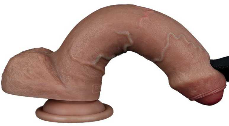 LoveToy 8 colių dvigubo sluoksnio silikoninis varpa