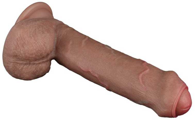 LoveToy 8 colių dvigubo sluoksnio silikoninis varpa