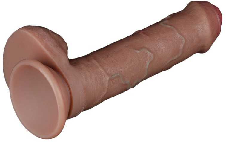 LoveToy 8 colių dvigubo sluoksnio silikoninis varpa