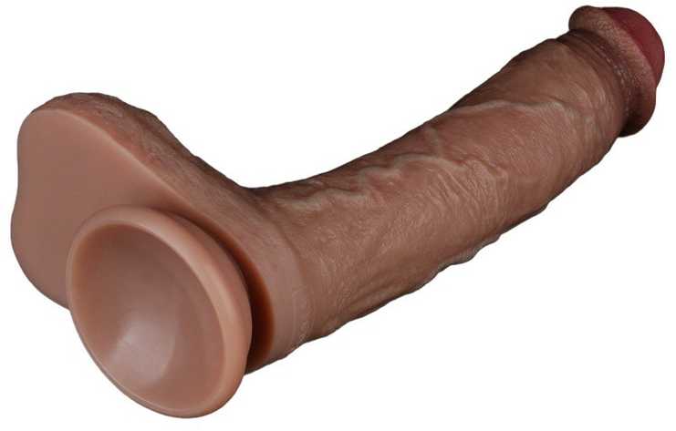 LoveToy 8,5 colio dvisluoksnis silikoninis varpa