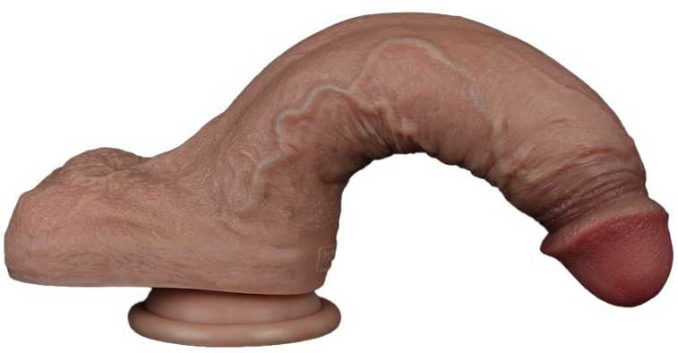 LoveToy 8,5 colio dvisluoksnis silikoninis varpa