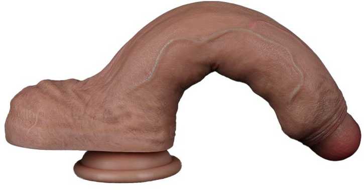 LoveToy 8,5 colio dvisluoksnis silikoninis varpa