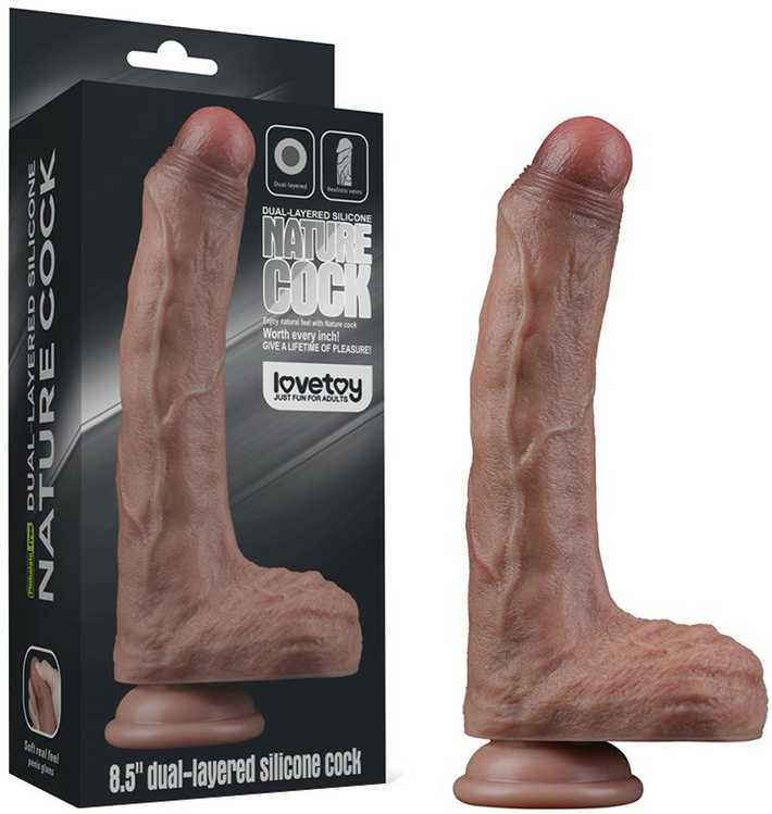 LoveToy 8,5 colio dvisluoksnis silikoninis varpa