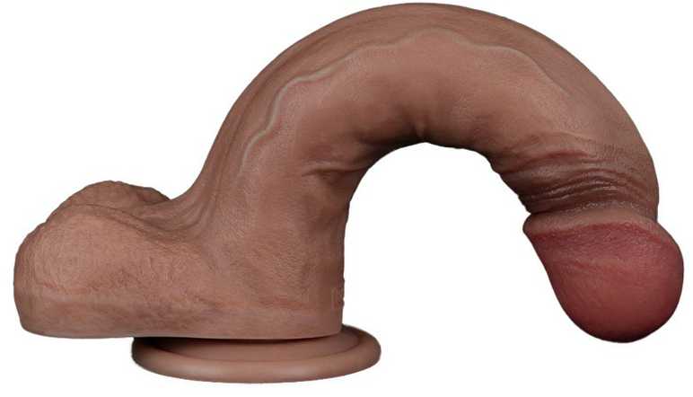 LoveToy 9 colių dvisluoksnis silikoninis varpa