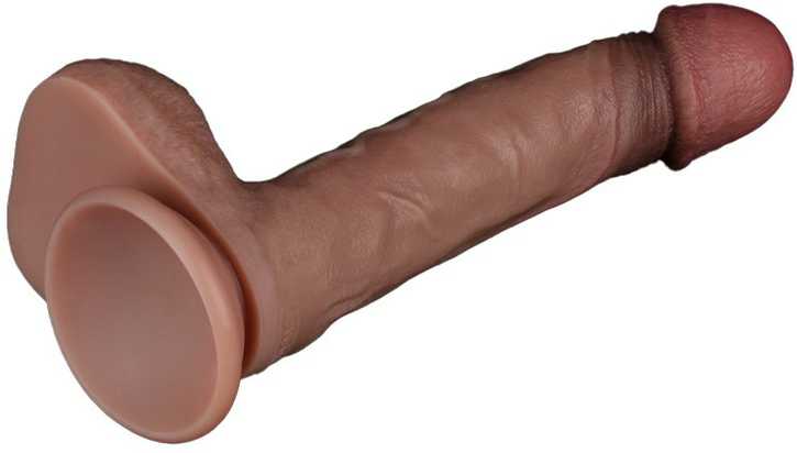 LoveToy 9 colių dvisluoksnis silikoninis varpa