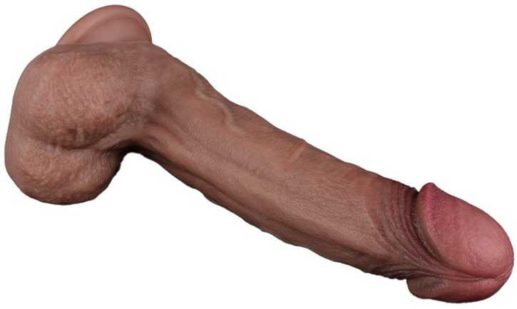 LoveToy 9 colių dvisluoksnis silikoninis varpa