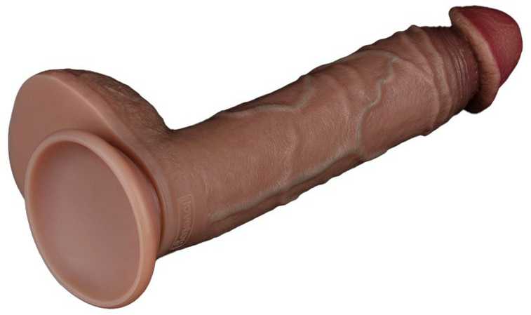 LOVETOY 9 colių dvisluoksnis silikoninis varpa
