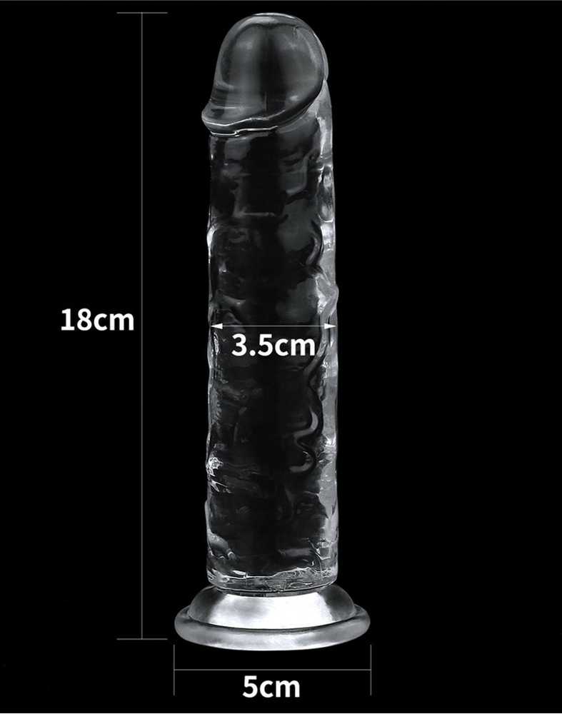 LoveToy Nepriekaištingas skaidrus dildo 7.0''
