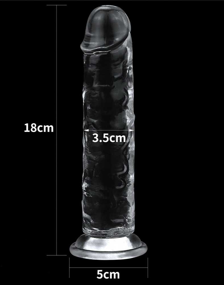 LoveToy Nepriekaištingas skaidrus dildo 7.0''
