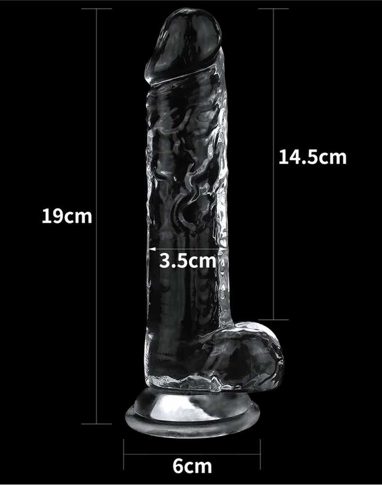 LoveToy Skaidrus dildo 7,5''