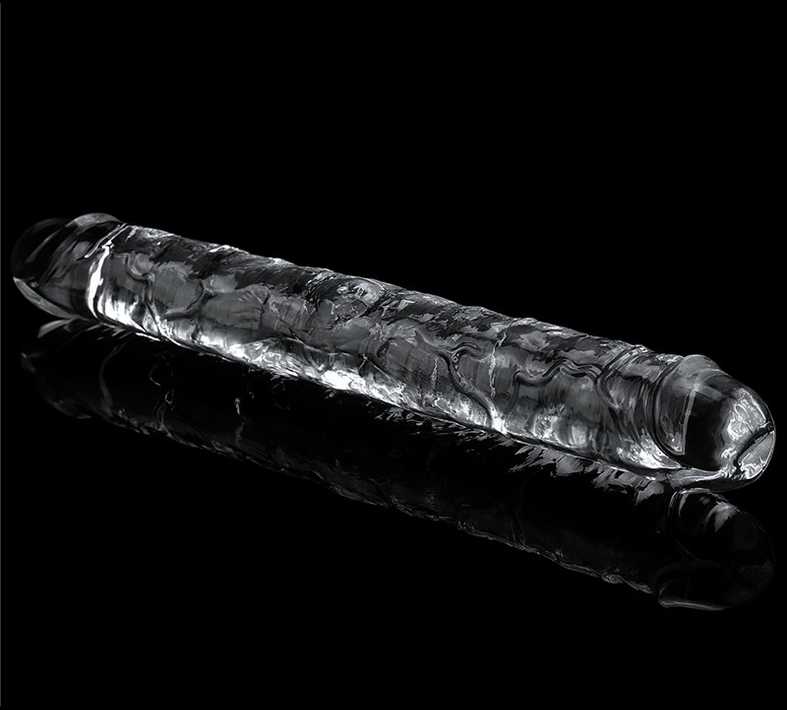 LOVETOY 12'' Nepriekaištingas skaidrus Dvigubas Dildo Clear