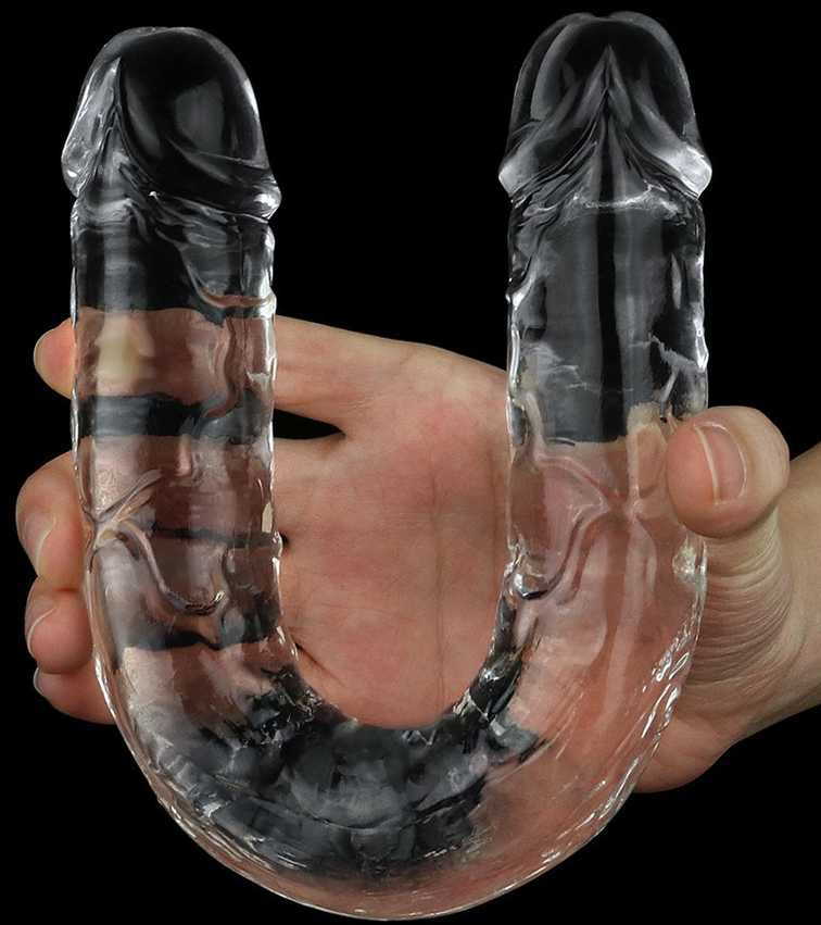 LOVETOY 12'' Nepriekaištingas skaidrus Dvigubas Dildo Clear