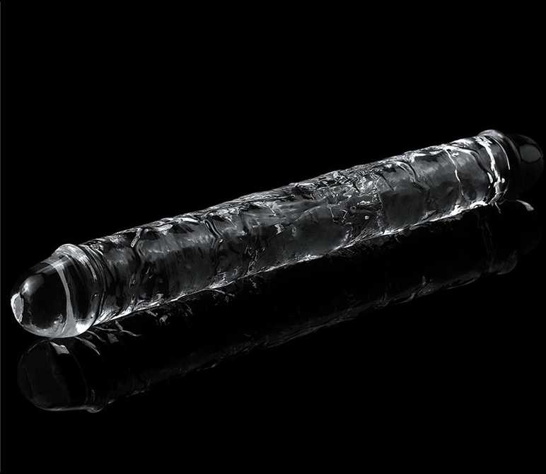 LOVETOY 12'' Nepriekaištingas skaidrus Dvigubas Dildo Clear