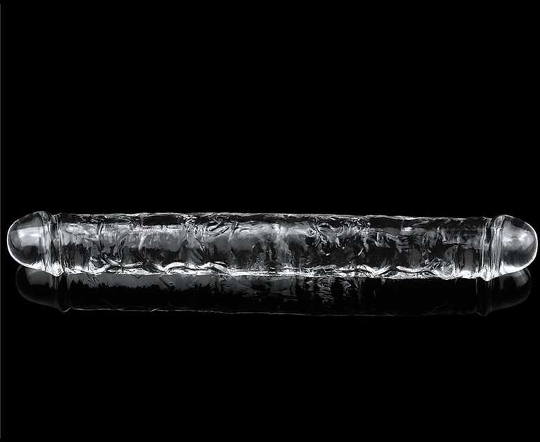 LOVETOY 12'' Nepriekaištingas skaidrus Dvigubas Dildo Clear