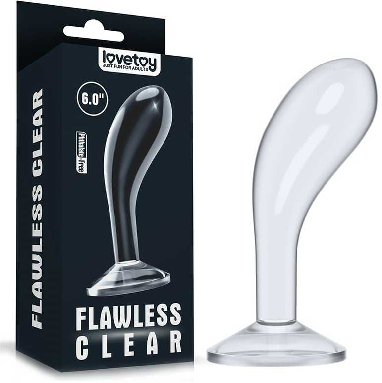 LOVETOY 6,0 colio nepriekaištingas skaidrus prostatos kištukas