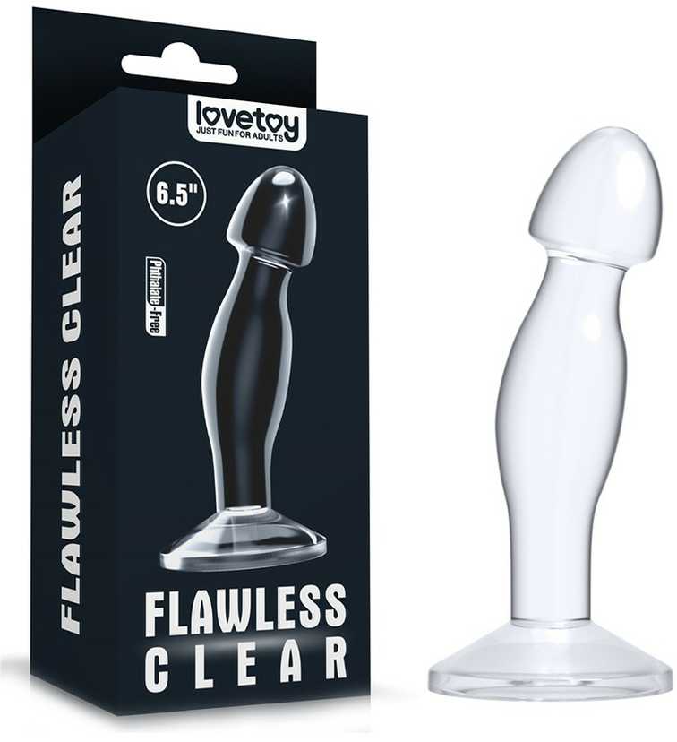 LOVETOY "6,5" nepriekaištingas skaidrus prostatos kištukas