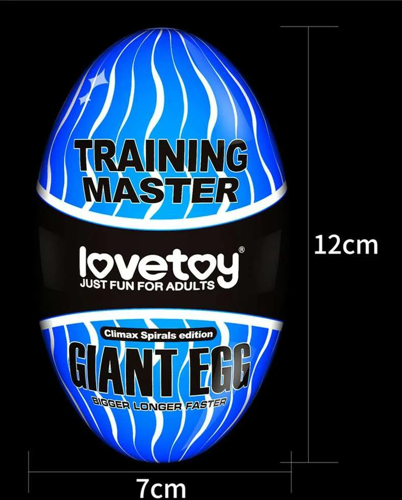 LOVETOY Giant Egg Masturbator Mėlyna