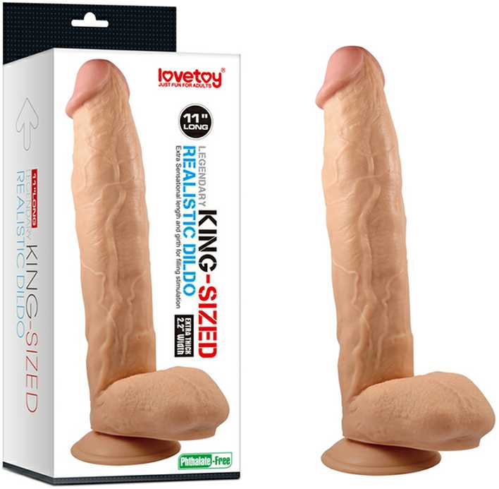 LoveToy 11" Legendinis karališko dydžio realistinis dildo