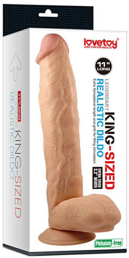 LoveToy 11" Legendinis karališko dydžio realistinis dildo