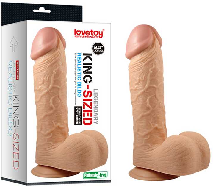 KING LOVETOY Legendinis karaliaus dydžio tikroviškas dildo