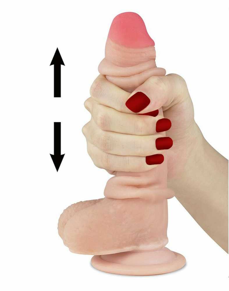 LoveToy 7'' Sliding-Skin Dildo