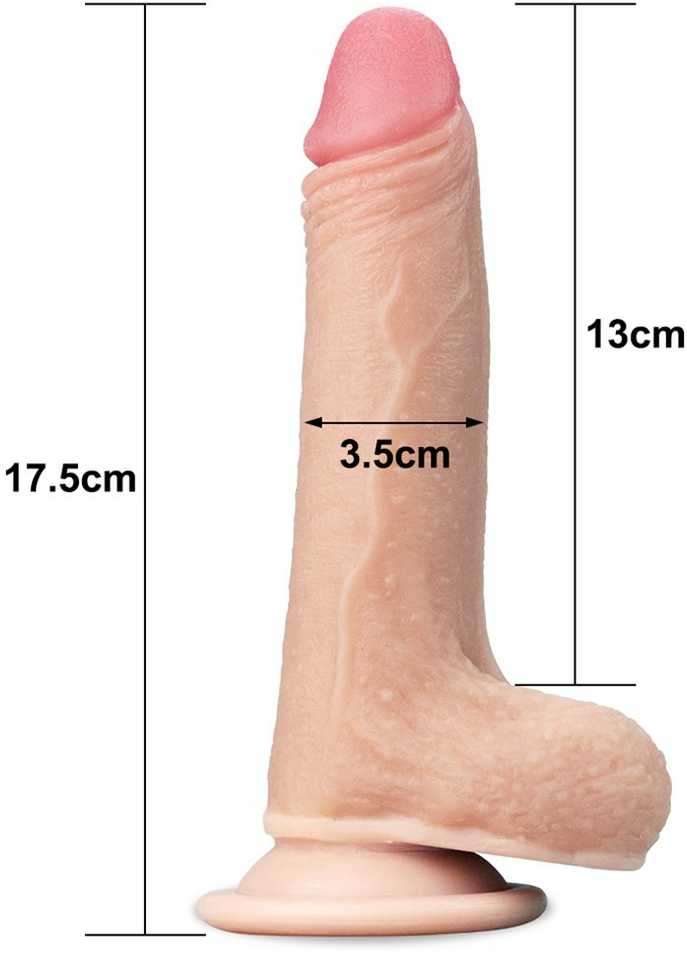 LoveToy 7'' Sliding-Skin Dildo