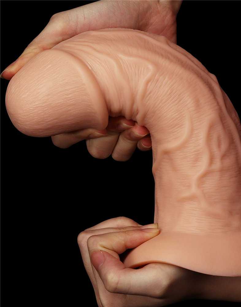 LoveToy 9,5 colio realistiškas lenktas dildo