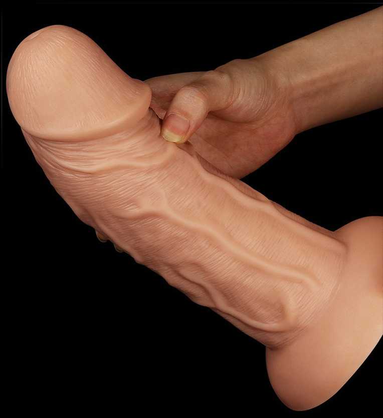 LoveToy 9,5 colio realistiškas lenktas dildo