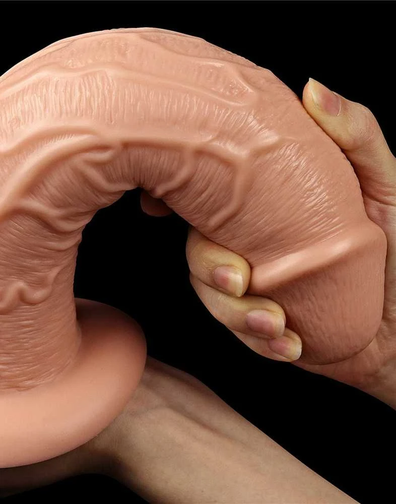 LoveToy 11 colių realistiškas ilgas vibruojantis dildo