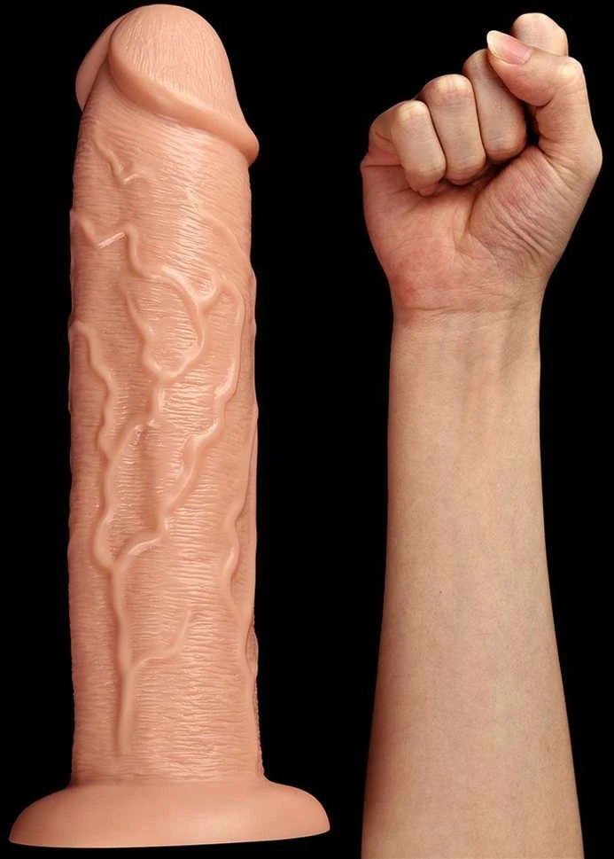 LoveToy 11 colių realistiškas ilgas vibruojantis dildo