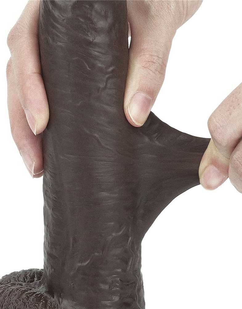 LOVETOY 9'' Sliding-Skin Dildo Coffee