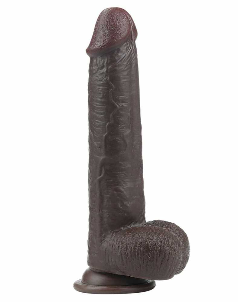 LOVETOY 9'' Sliding-Skin Dildo Coffee