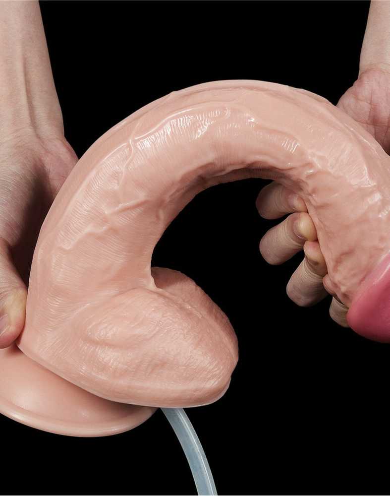 Lovetoy Dildo tikroviškas siurbtukas ir ejakuliacijos varpa