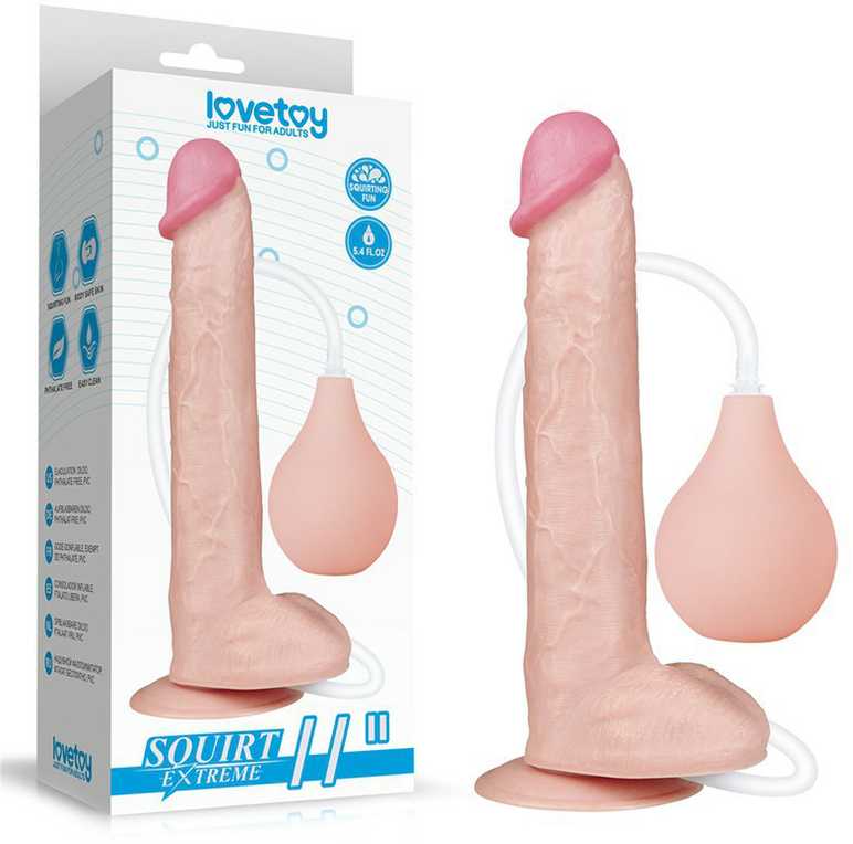 Lovetoy Dildo tikroviškas siurbtukas ir ejakuliacijos varpa