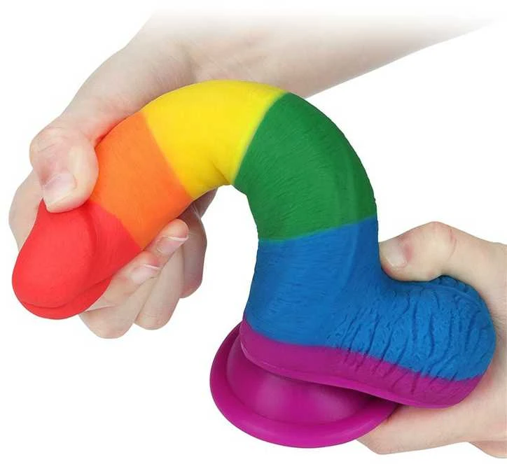 LOVETOY Prider Dildo 7.5' Colorful