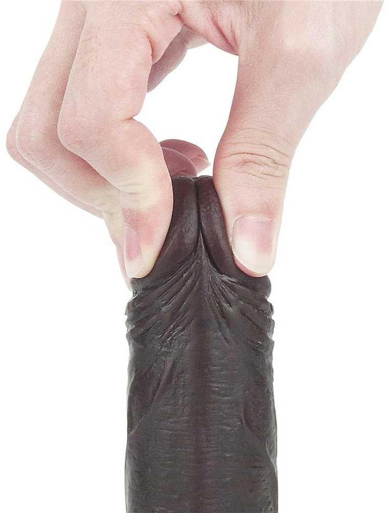 LOVETOY 7'' Sliding-Skin Dildo Coffee