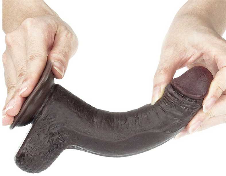 LOVETOY 7'' Sliding-Skin Dildo Coffee