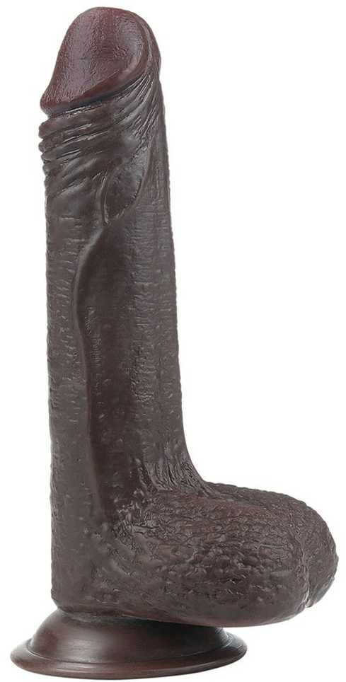 LOVETOY 7'' Sliding-Skin Dildo Coffee