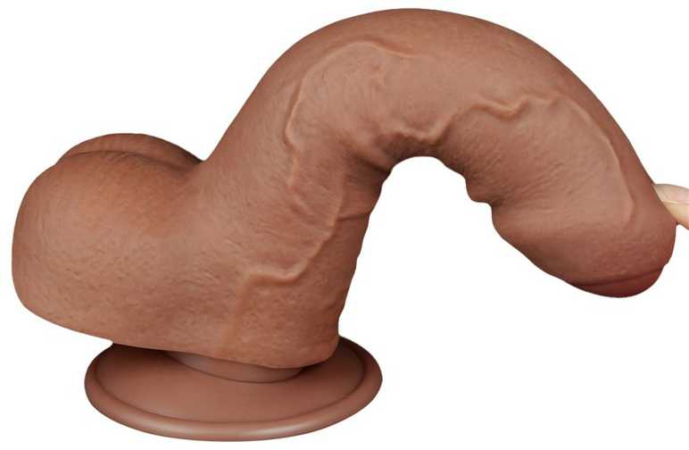 LOVETOY 7 colių slankioji oda, dviejų sluoksnių Dong Brown