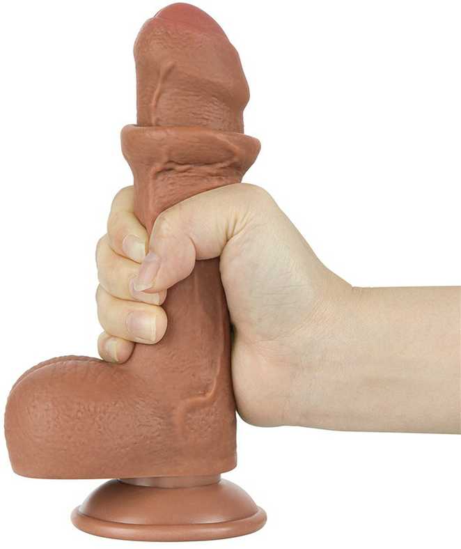LOVETOY 7 colių slankioji oda, dviejų sluoksnių Dong Brown