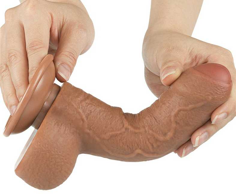 LOVETOY 7 colių slankioji oda, dviejų sluoksnių Dong Brown