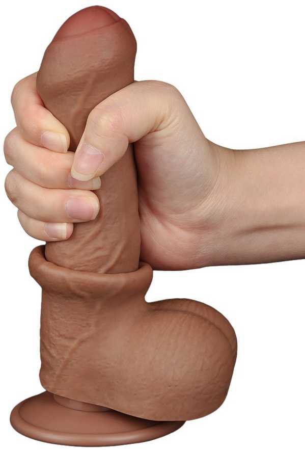 LOVETOY 7 colių slankioji oda, dviejų sluoksnių Dong Brown